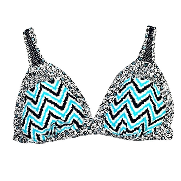 Swimsuits for All Bikini Top Swim Tie Dye Floral Mesh 18 New - Picture 1 of 4